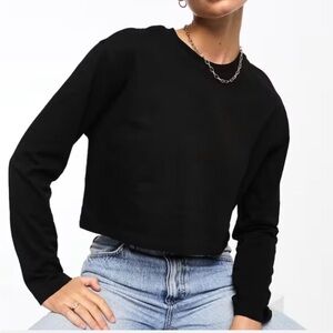Divided black cropped sweater size small